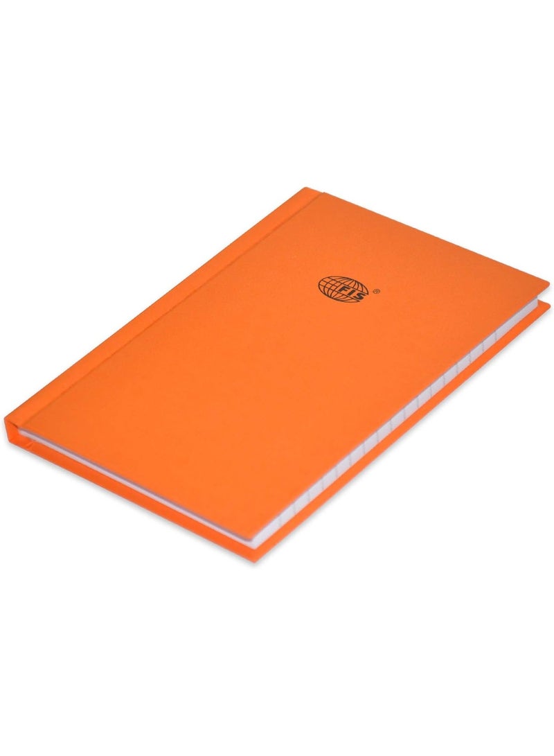 FIS 5-Piece Neon Hard Cover Note Book, 100 Sheets, Single Line, A6 Size, Saffron Colour - FSNBA6N240 - Image 2